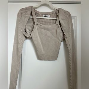 Abercrombie sweater tank and shrug set